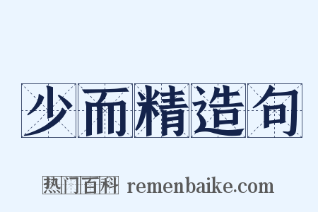 少而精造句是什么意思的图片